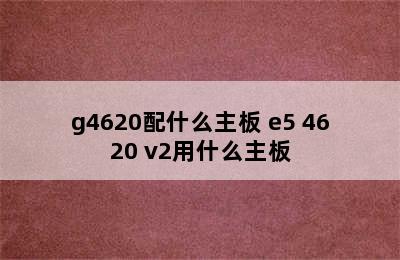 g4620配什么主板 e5 4620 v2用什么主板